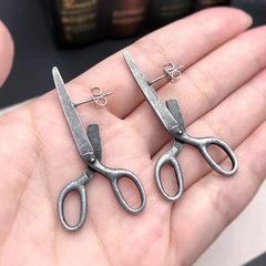 Retro Scissors Stud Earrings Gift