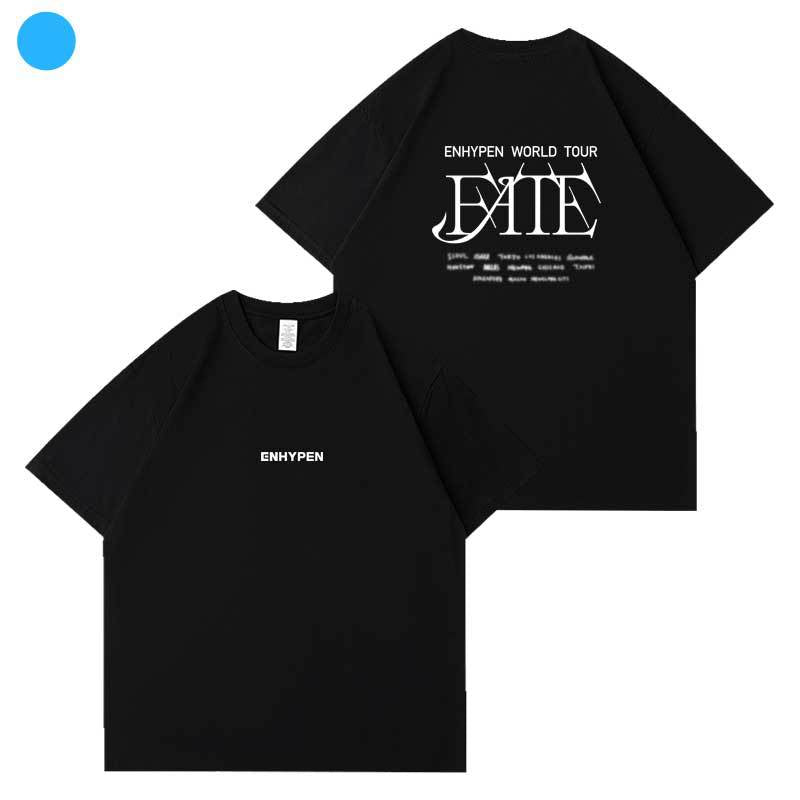 Unisex Kpop Letter Casual Short-sleeved T-shirt