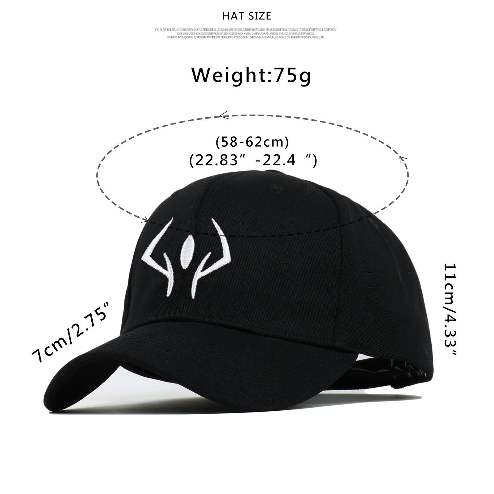 Anime Logo Embroidered Baseball Cap
