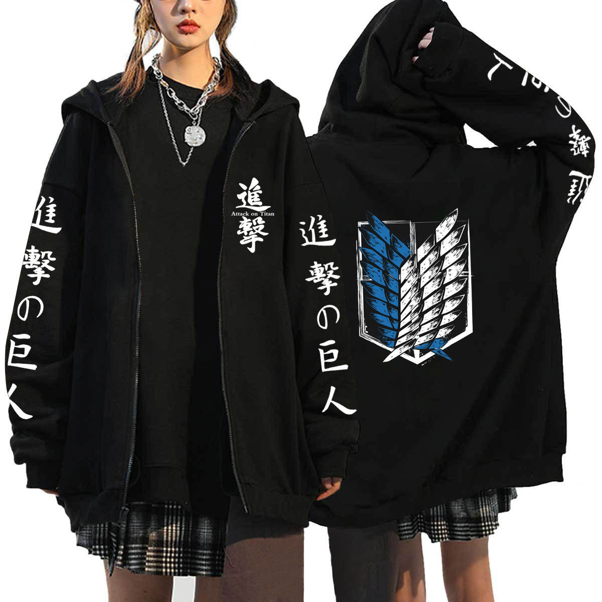 Unisex Anime Zip Up Casual Sports Jacket