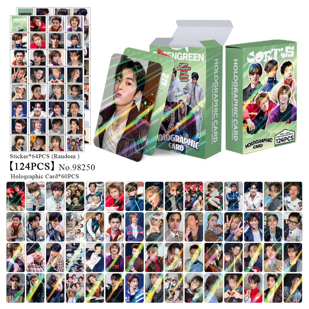 60PCS CORTIS GREENGREEN Flash Photocard Sticker