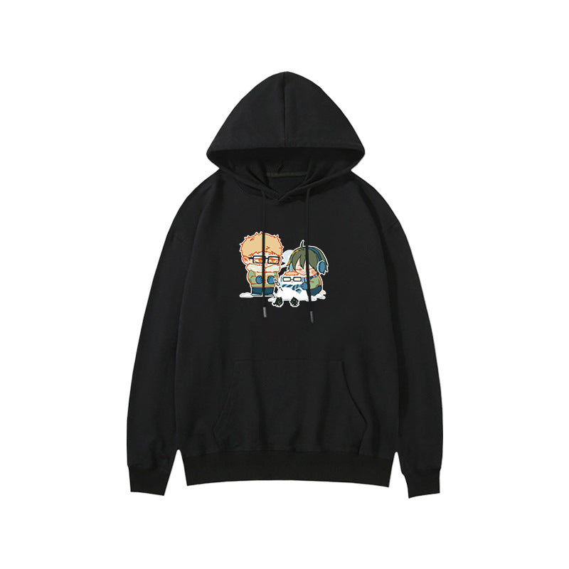 Unisex Nekoma Kageyama Letter Print Cotton Hoodie