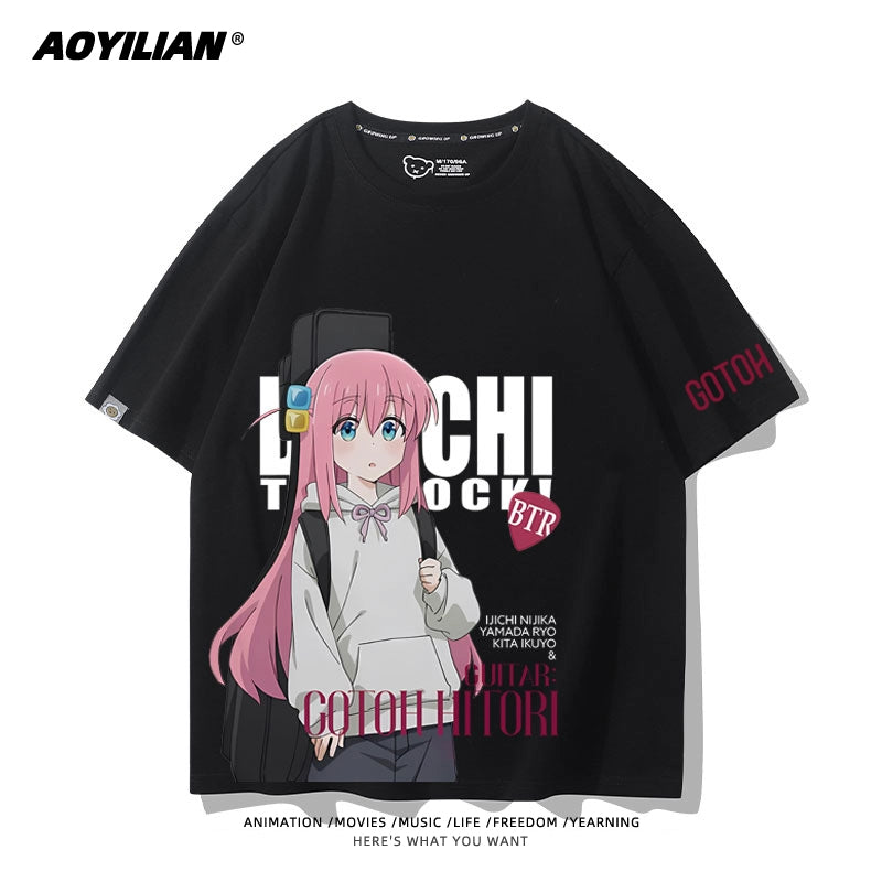 Versatile Women's Anime Cotton T-Shirt