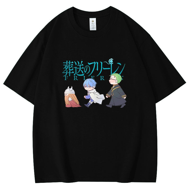 Unisex Anime Cotton Short Sleeve T-Shirt