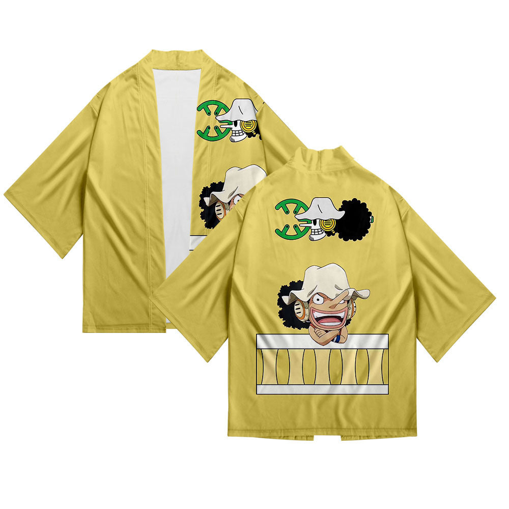 Zoro Anime Digital Print Kimono Cloak