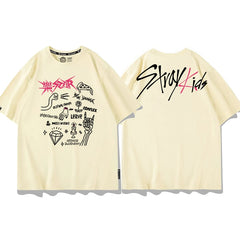 Women's Kpop Graphic Short-sleeved T-shirt