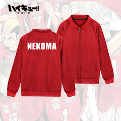 Unisex Nekoma High Coat and Pants Cosplay Tracksuit