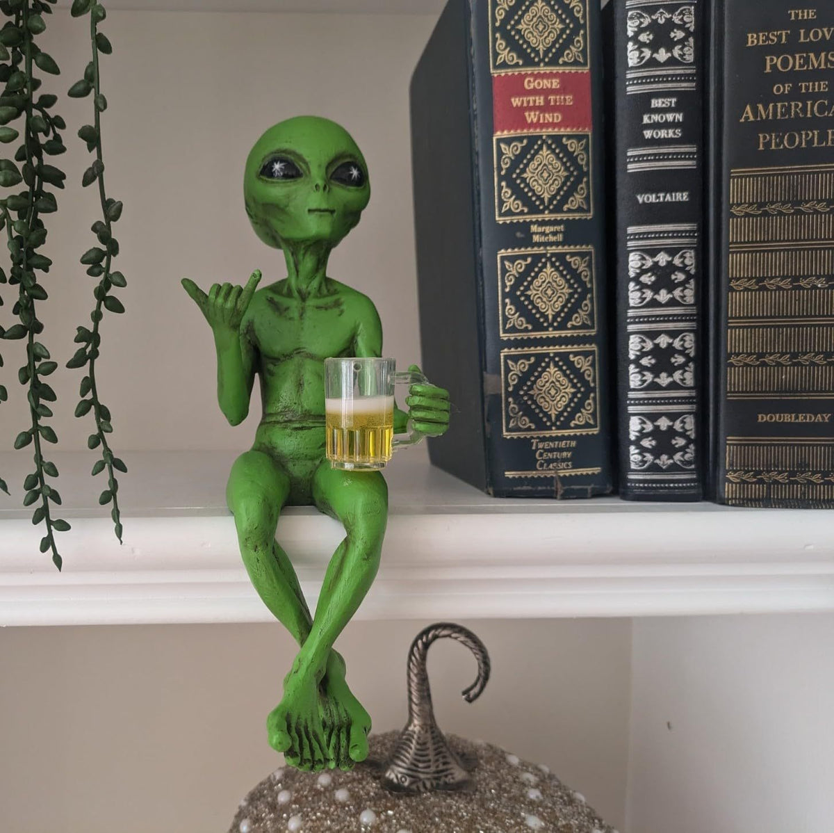 Drinking Beer Alien Ornament