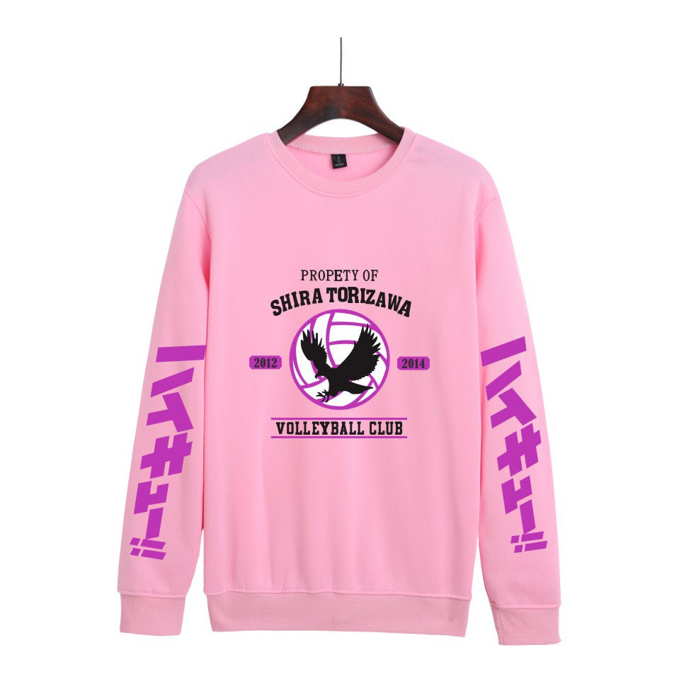 Casual Volleyball High School Crew Neck Sweatshirt