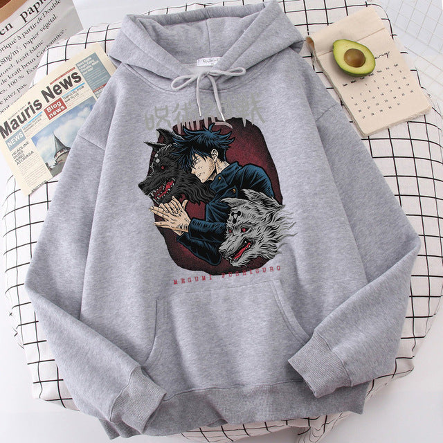 Trendy Anime Printed Casual Loose Hoodie