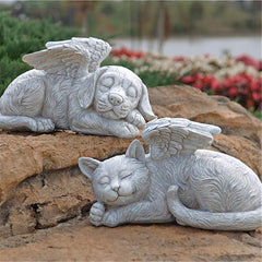 Angel Cat Dog Courtyard Decoration