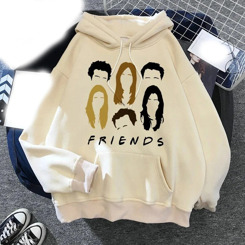 Unisex Casual Friends Printed Loose Hoodie