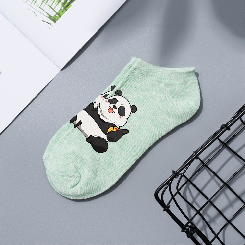 Casual Anime Cotton Breathable Boat Socks