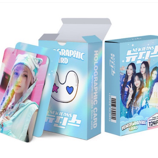 124pcs KPOP Holographic Cards