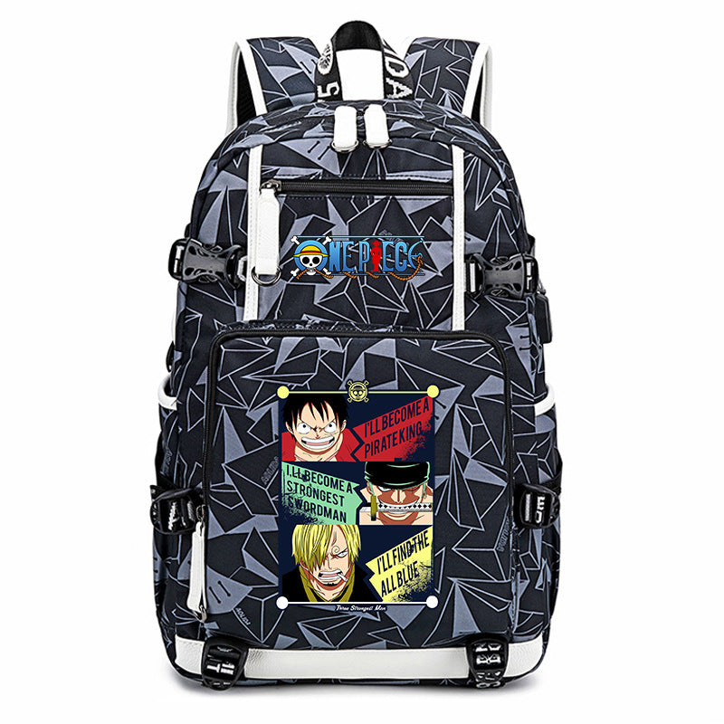 Trendy Anime Luffy School Backpack