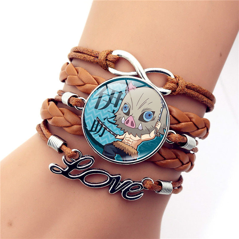 Casual Anime Brown Braided Rope Bracelet