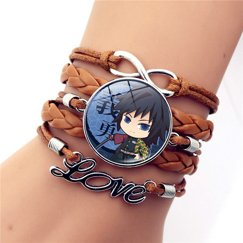 Casual Anime Brown Braided Rope Bracelet