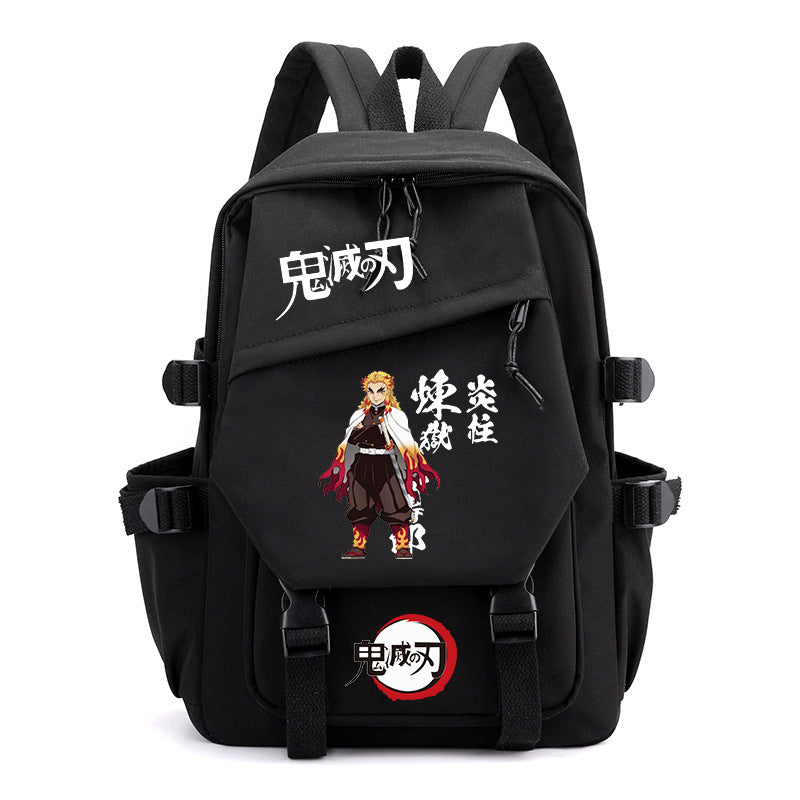 Retro Anime Printed School Backpack