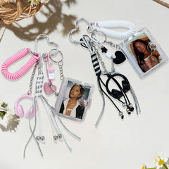 LARA SOPHIA MEGAN MANON Mini Photo Album Pendant Keyring