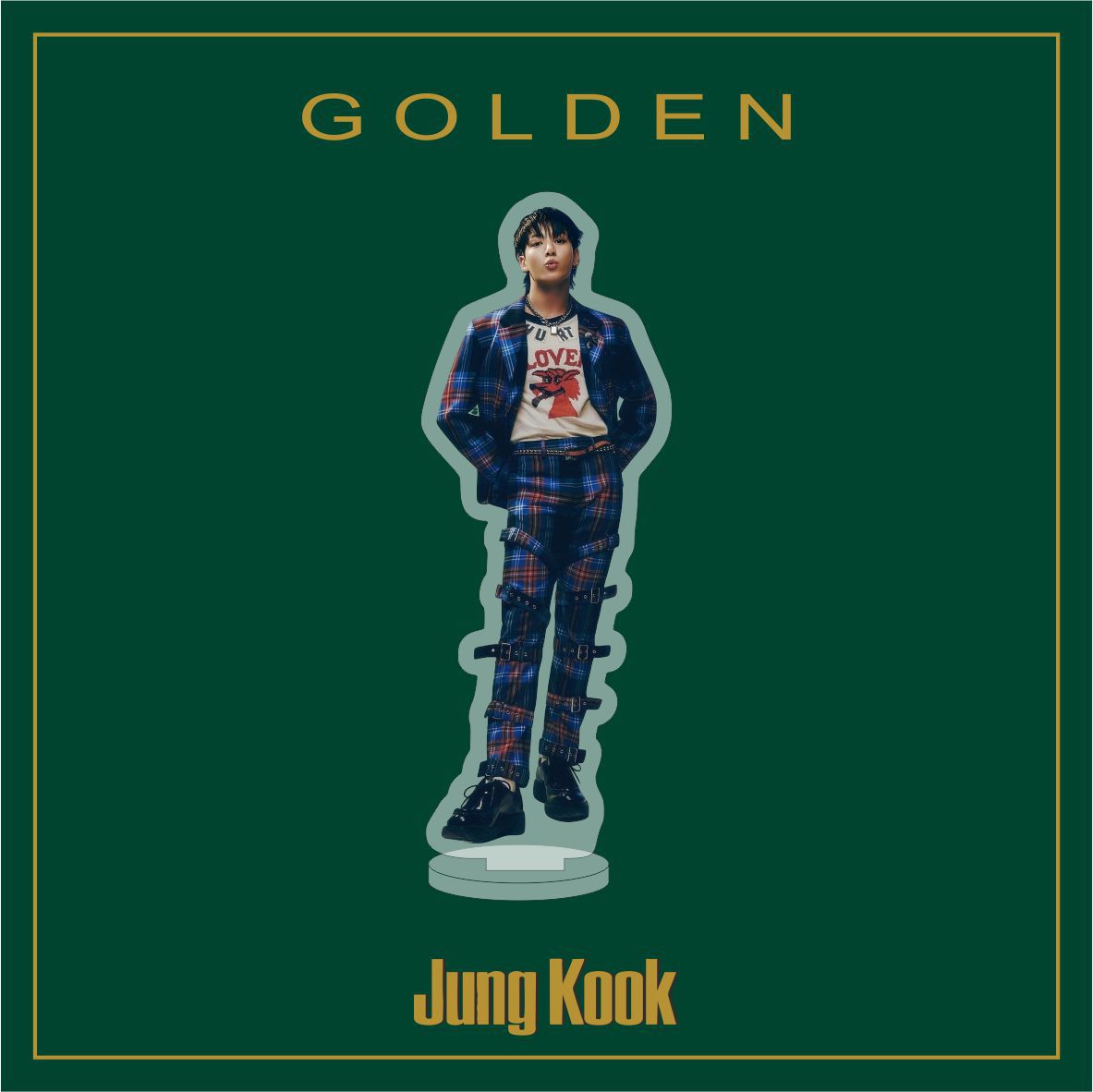 JK Golden Album Standing Tabletop Ornament