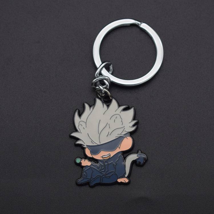 Chic Gojo Anime Metal Keychain Necklace