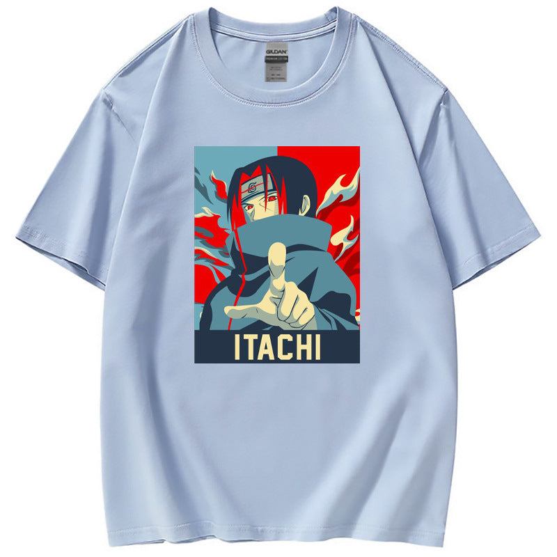 Casual Itachi Printed Round Neck Loose T-shirt