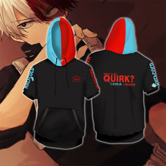 Unisex Anime 3D Printed Hooded Cosplay Short Sleeve Shirt