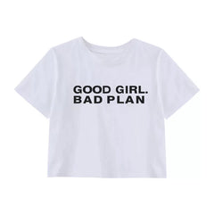 IveSecret Crew Neck Short Sleeve Crop T-Shirt