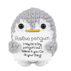 Positive Penguin Crocheted Doll