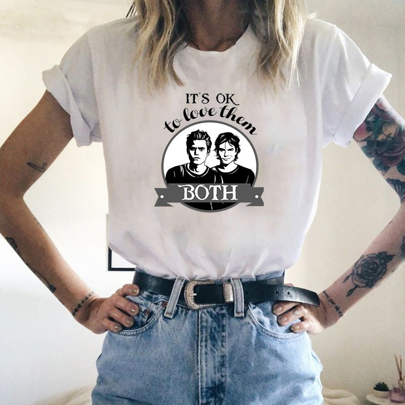 Women's TVD Print Summer Loose T-shirt