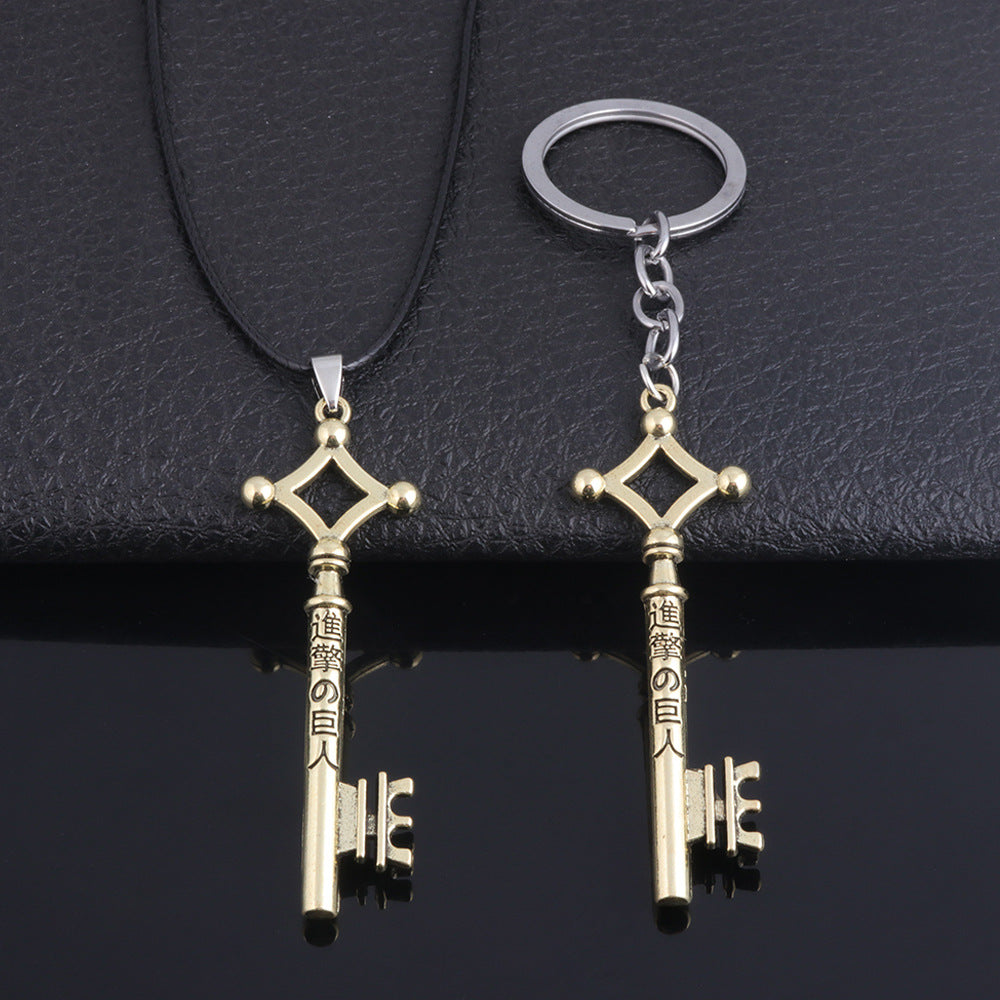 Trendy Anime Keychain Necklace