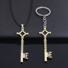 Trendy Anime Keychain Necklace
