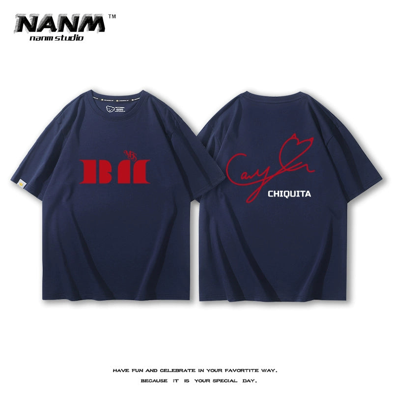 KPOP HELLO MONSTER Logo Printed T-Shirt