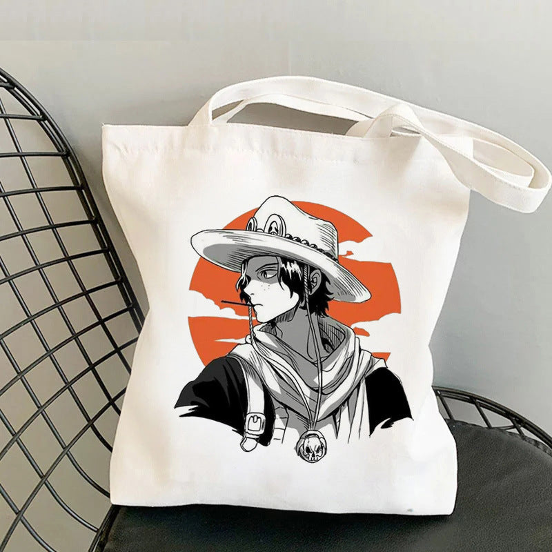 Wanted Luffy Printed Canvas Shoulder Bag