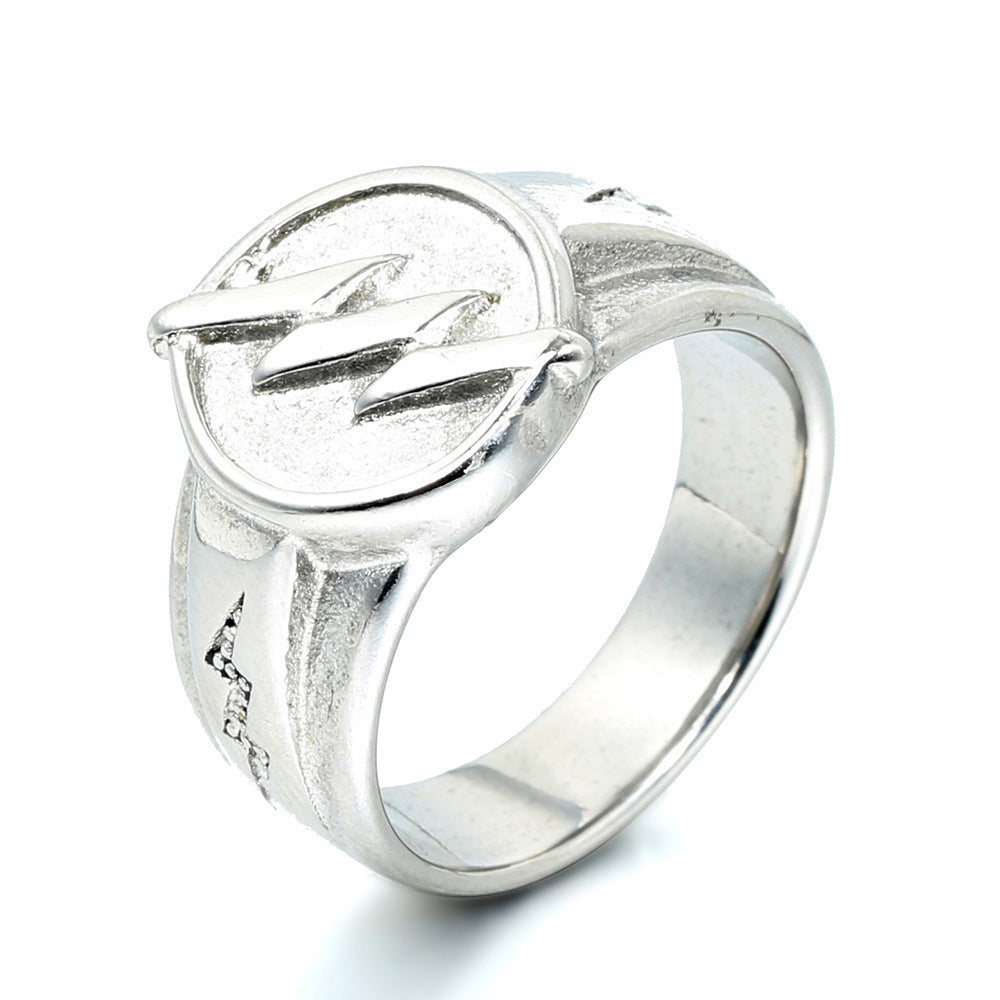 Retro Fashion Stainless Steel Lightning Ring