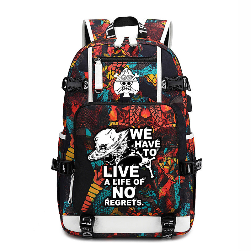 Trendy Anime Luffy School Backpack