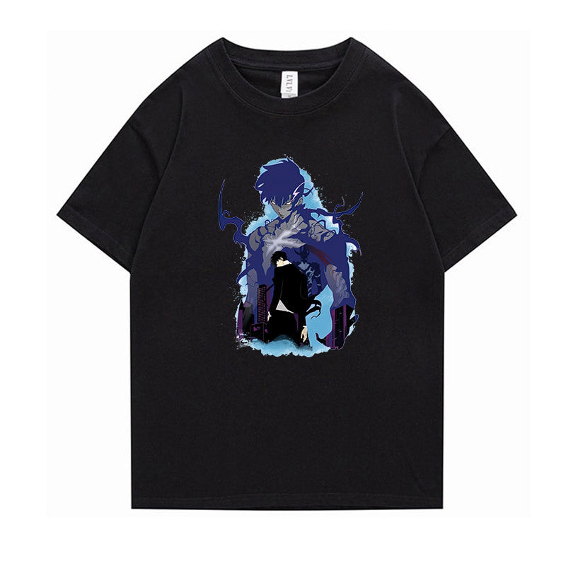 Cool Anime Print Short-sleeved T-shirt