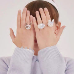 Wonyoung Bunny Crystal Ring