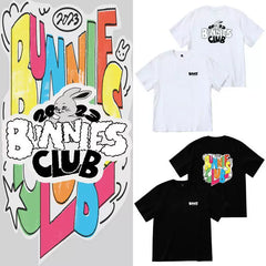 NJZ BUNNIES CLUB Cotton Short-sleeved T-shirt