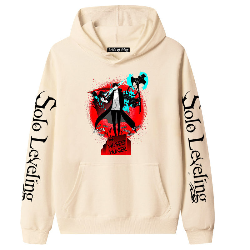 Unisex Anime Pattern Printed Pullover Hoodie
