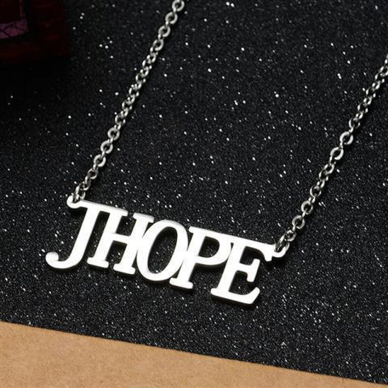 KPOP Logo Stainless Steel Bracelet Necklace