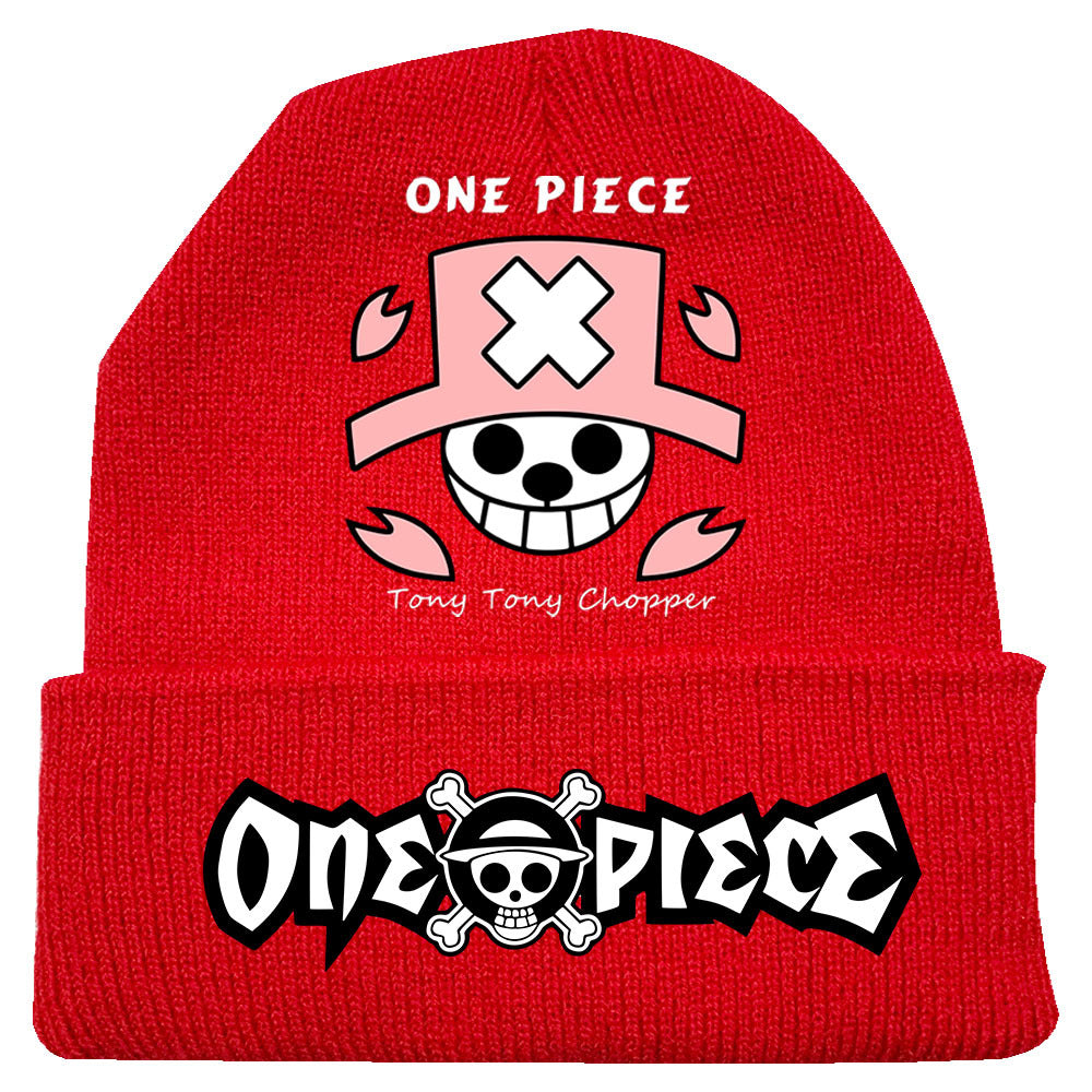 Trendy Luffy Print Knitted Hat