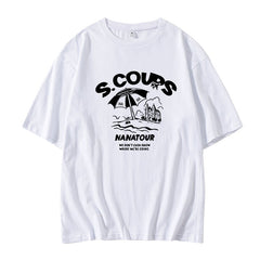 Unisex Kpop Round Neck Loose T-shirt