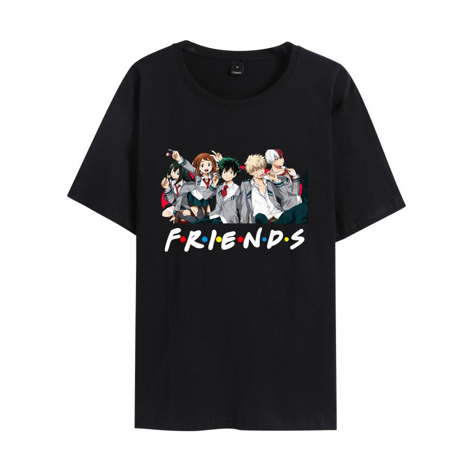 Unisex Anime Pattern Print Short Sleeve T-Shirt