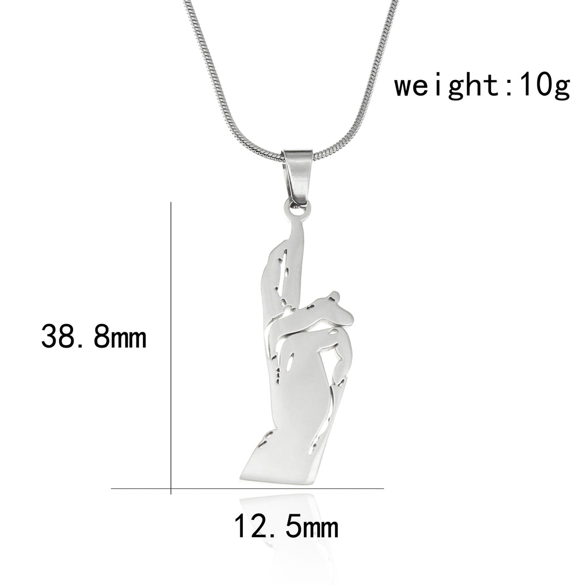 Creative Gojo Gesture Stainless Steel Necklace