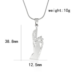 Creative Gojo Gesture Stainless Steel Necklace