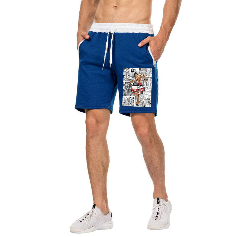 Men's Baki Anime Casual Loose Shorts