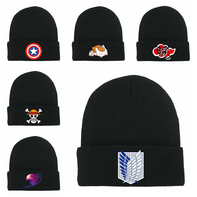 Winter Anime Printed Knitted Hat