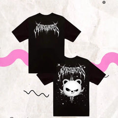 Unisex Kpop Cartoon Print Crew Neck Tee