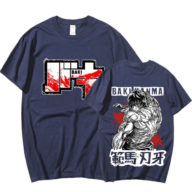 Men's Anime Baki Printed Loose T-Shirt